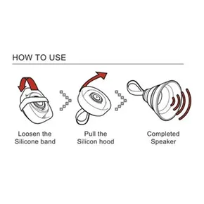 Głośnik Bluetooth YZSY SALI, 3W, czarny, regulacja głośności, składany, wodoodporny